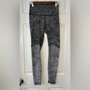 Lululemon Wunder Under Pants Hi Rise Leggings 4 Icebreaker White Black